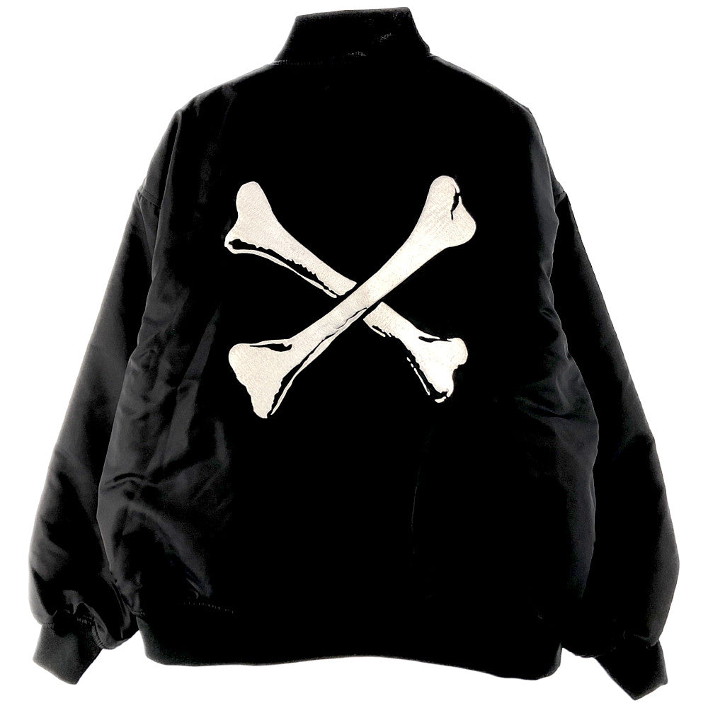 WTAPS ダブルタップス 21AW 212TQDT-JKM01 TEAM JACKET NYLON TWILL ナイロン ツイル クロスボーン刺繍 チーム ジャケット ブラック ブラック系 X 02【中古】