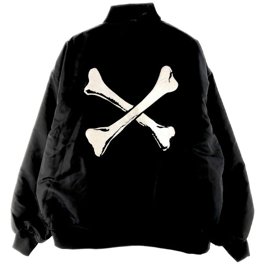 WTAPS ダブルタップス 21AW 212TQDT-JKM01 TEAM JACKET NYLON TWILL ナイロン ツイル クロスボーン刺繍 チーム ジャケット ブラック ブラック系 X 02【中古】