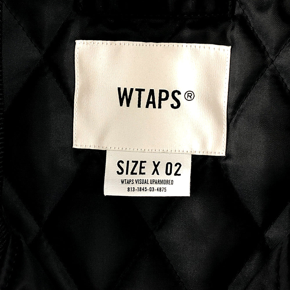 WTAPS ダブルタップス 21AW 212TQDT-JKM01 TEAM JACKET NYLON TWILL ナイロン ツイル クロスボーン刺繍 チーム ジャケット ブラック ブラック系 X 02【中古】