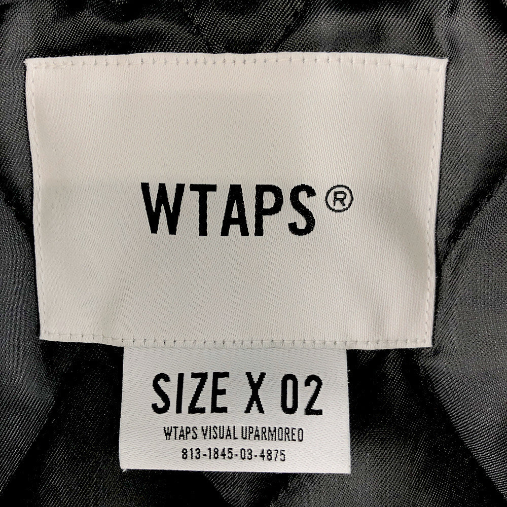 WTAPS ダブルタップス 21AW 212TQDT-JKM01 TEAM JACKET NYLON TWILL ナイロン ツイル クロスボーン刺繍 チーム ジャケット ブラック ブラック系 X 02【中古】