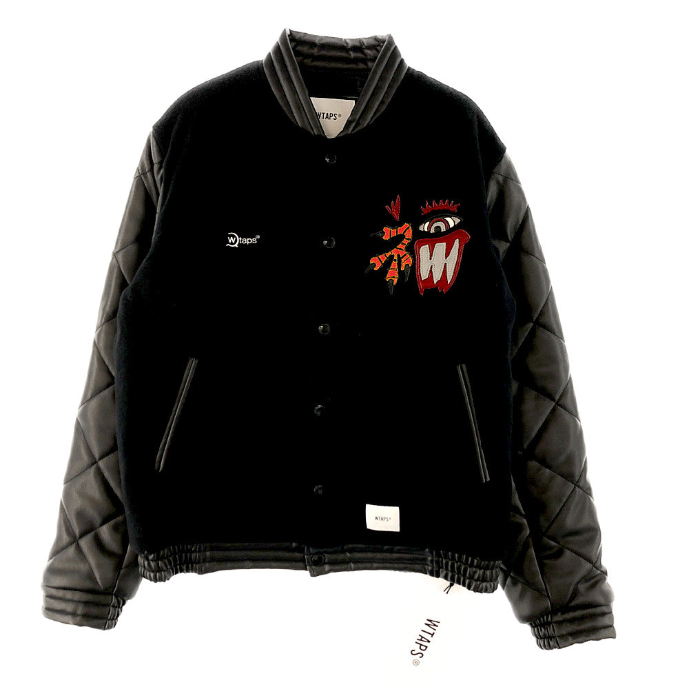 WTAPS ダブルタップス 20AW 202BRDT-JKM05 CANAL JACKET WONY. MOSSER  カナル スタジアム ジャケット モッサー スタジャン ジャケット ブラック系 X 01【新古品】【未使用】【中古】