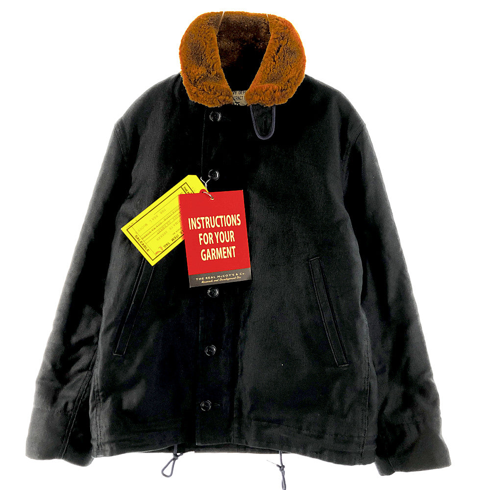 The REAL McCOY'S ザリアルマッコイズ MJ20114 N-1 DECK JACKET NAVY SPL デッキ ジャケット  ブラック系 38【極上美品】【中古】