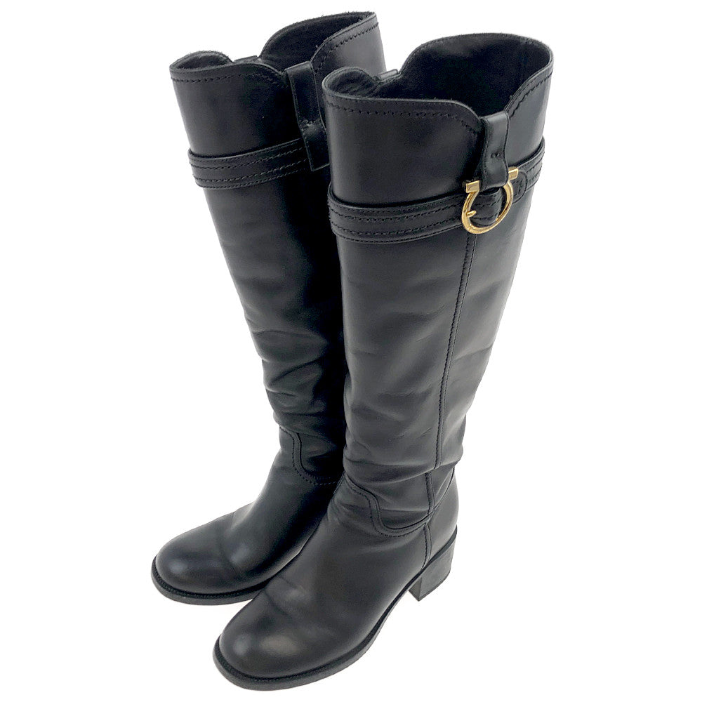 Salvatore Ferragamo サルヴァトーレフェラガモ ROBESPIERRE ロベスピエール  ブラック系 6C【中古】