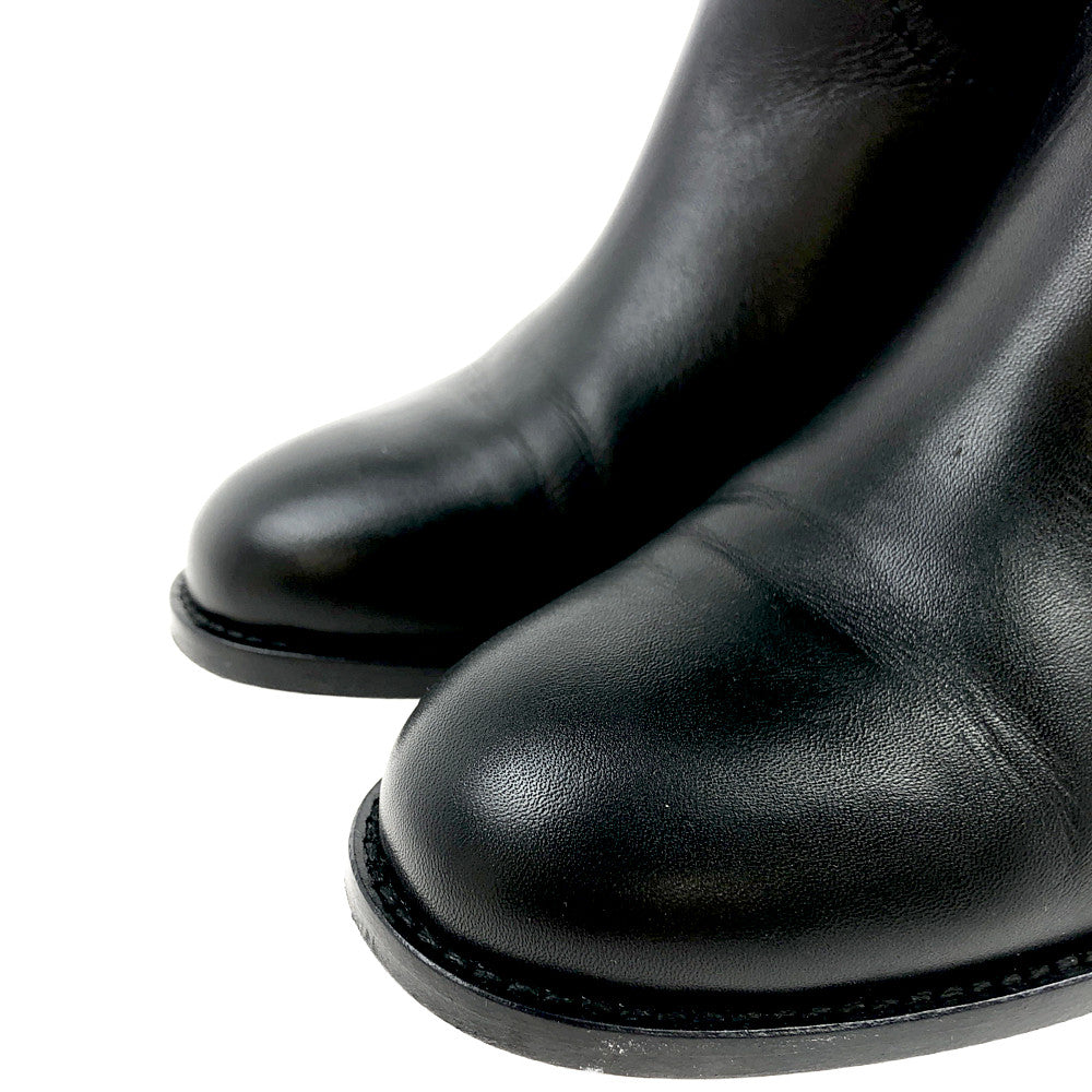 CHANEL シャネル ココマーク ロングブーツ ブラック系 36C【中古】