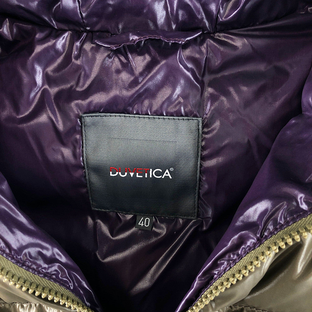 DUVETICA デュベティカ フード付き ショート ダウン ジャケット カーキ系 40(Mサイズ相当)【中古】