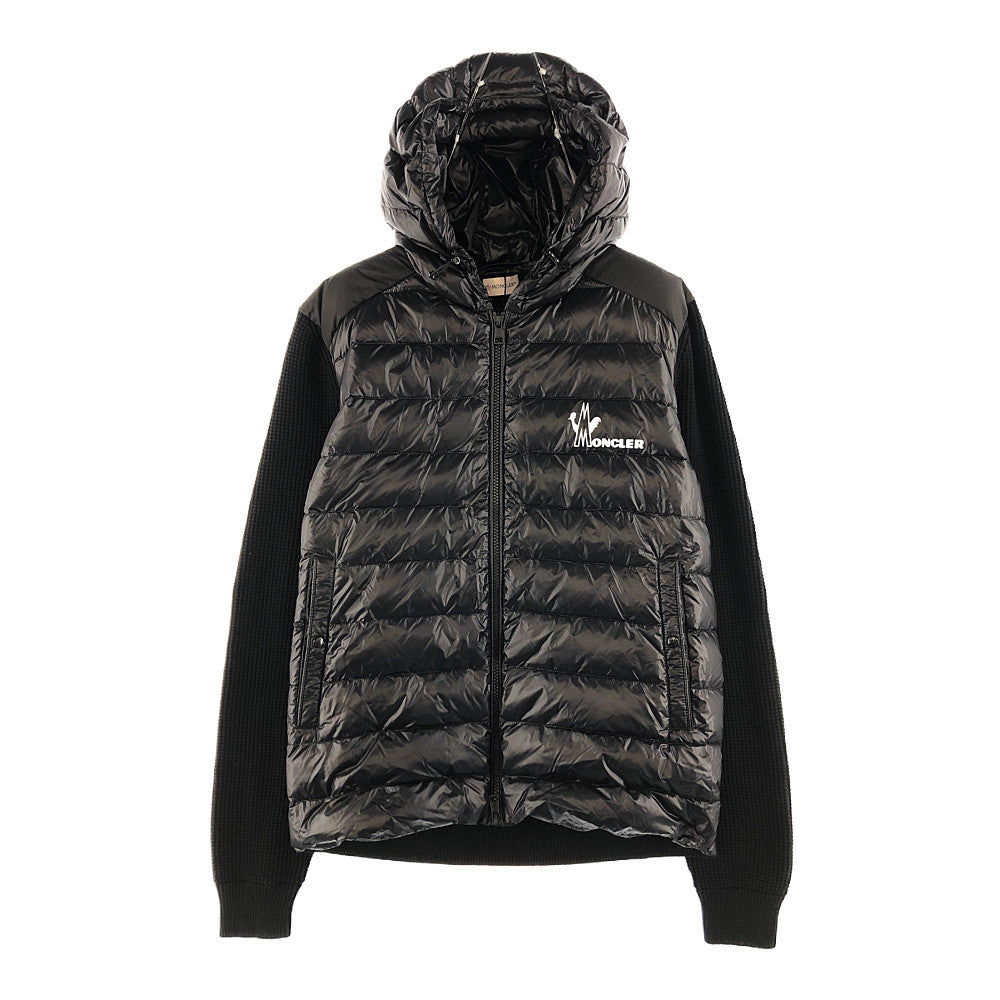 MONCLER モンクレール F10919B50110 V9099 未使用品 国内正規品 CARDIGAN TRICOT ニット切替 ダウンジャケット ブラック系 L【極上美品】【中古】