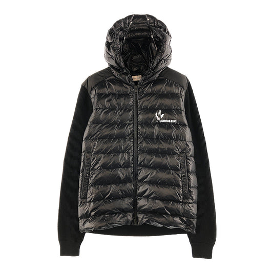 MONCLER モンクレール F10919B50110 V9099 未使用品 国内正規品 CARDIGAN TRICOT ニット切替 ダウンジャケット ブラック系 L【極上美品】【中古】