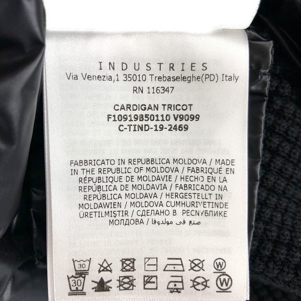 MONCLER モンクレール F10919B50110 V9099 未使用品 国内正規品 CARDIGAN TRICOT ニット切替 ダウンジャケット ブラック系 L【極上美品】【中古】