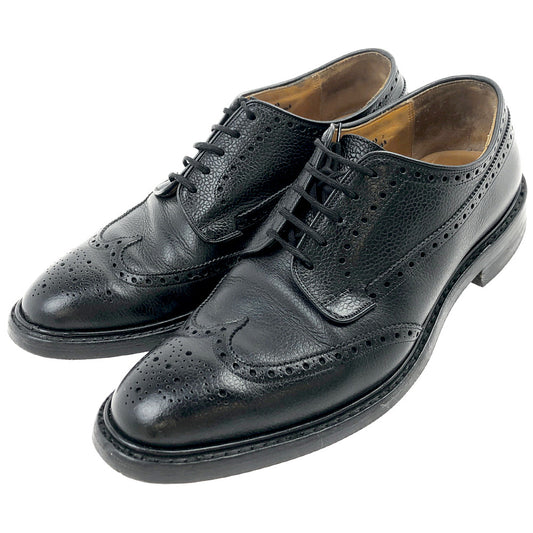 CHURCH'S チャーチ GRAFTON シボ革 ウィングチップ ビジネス シューズ ブラック系 3 5/8【中古】