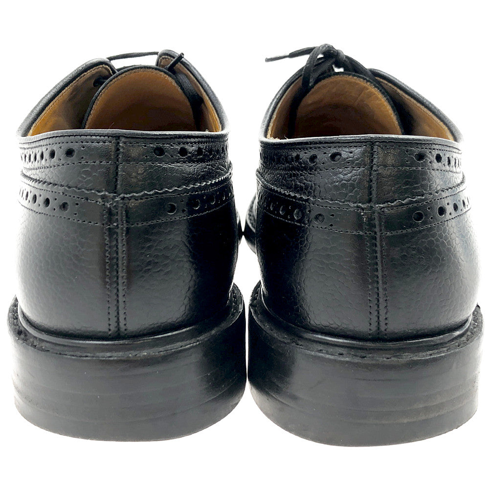 CHURCH'S チャーチ GRAFTON シボ革 ウィングチップ ビジネス シューズ ブラック系 3 5/8【中古】