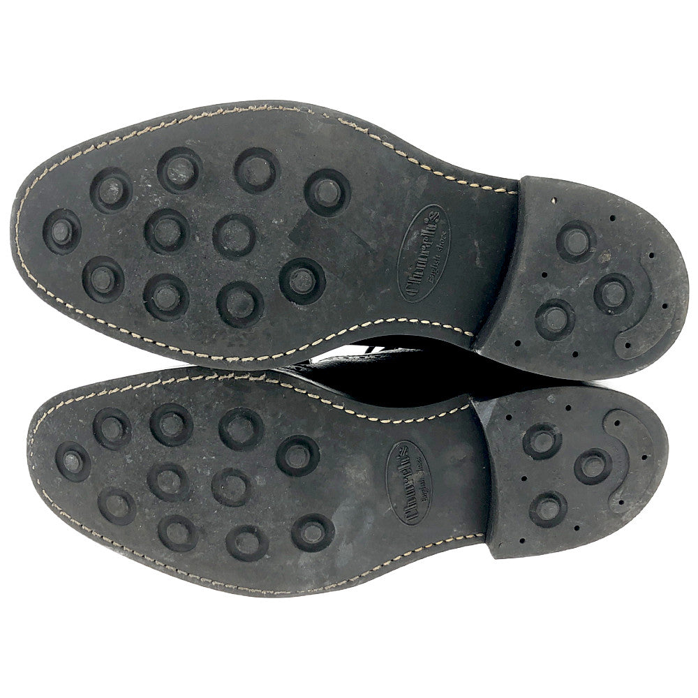 CHURCH'S チャーチ GRAFTON シボ革 ウィングチップ ビジネス シューズ ブラック系 3 5/8【中古】