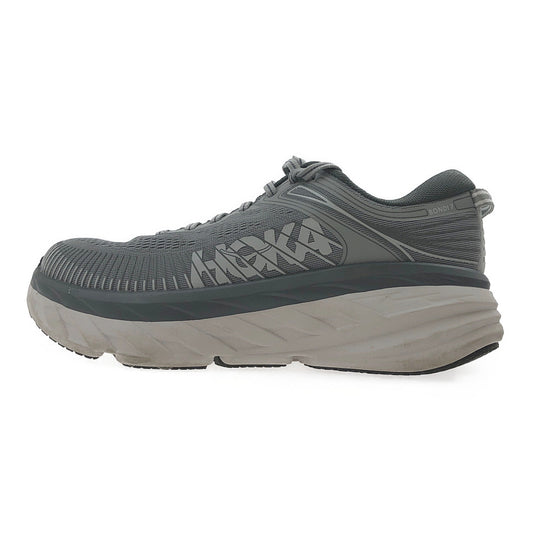 HOKA ONE ONE ホカ オネオネ 1110530 BONDI 7 WIDE ボンダイ ワイド ローカット スニーカー ランニングシューズ グレー系 US7.2E【中古】