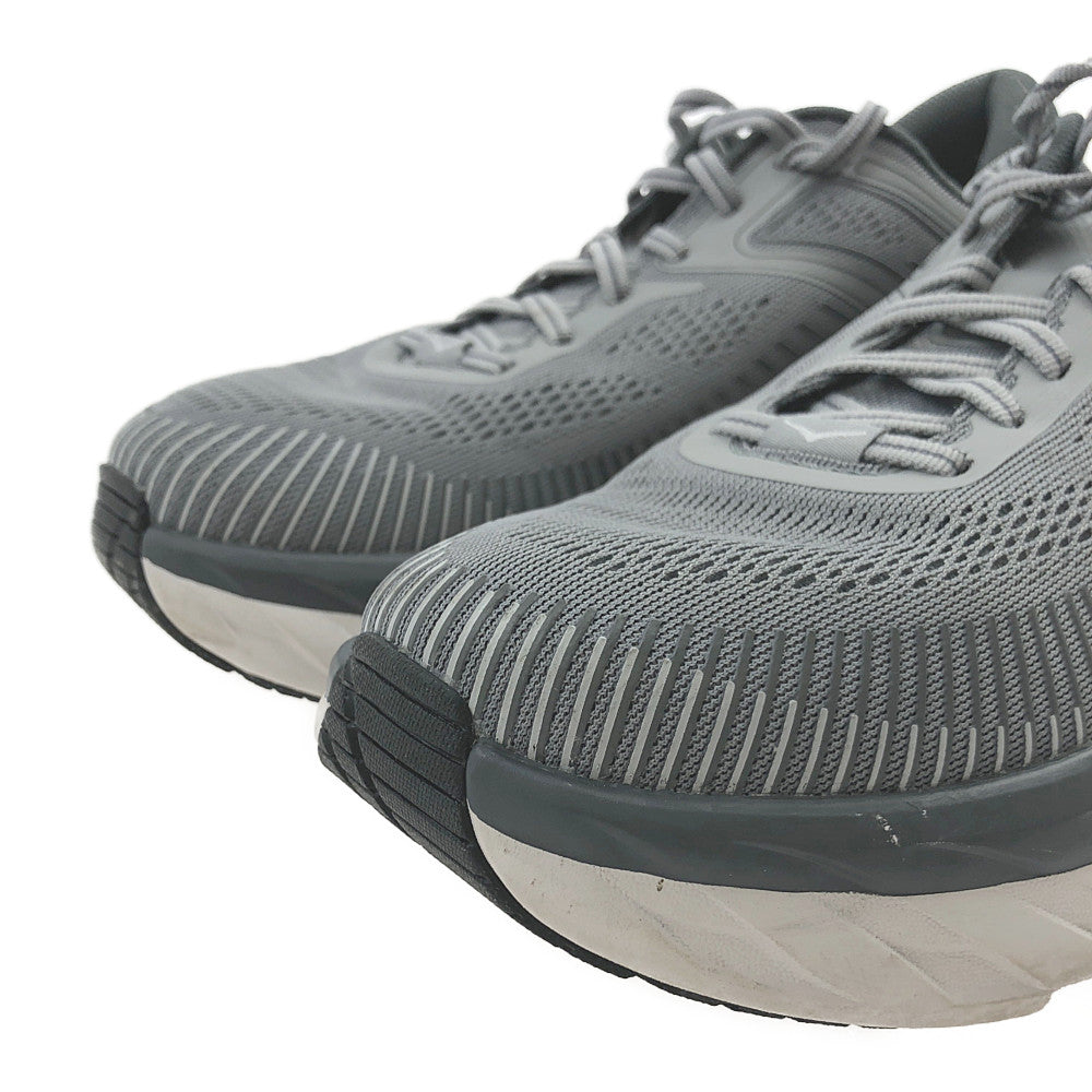 HOKA ONE ONE ホカ オネオネ 1110530 BONDI 7 WIDE ボンダイ ワイド ローカット スニーカー ランニングシューズ グレー系 US7.2E【中古】