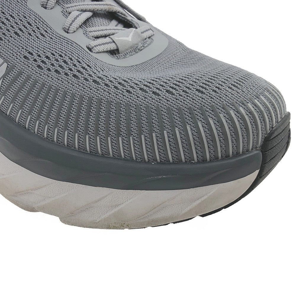 HOKA ONE ONE ホカ オネオネ 1110530 BONDI 7 WIDE ボンダイ ワイド ローカット スニーカー ランニングシューズ グレー系 US7.2E【中古】
