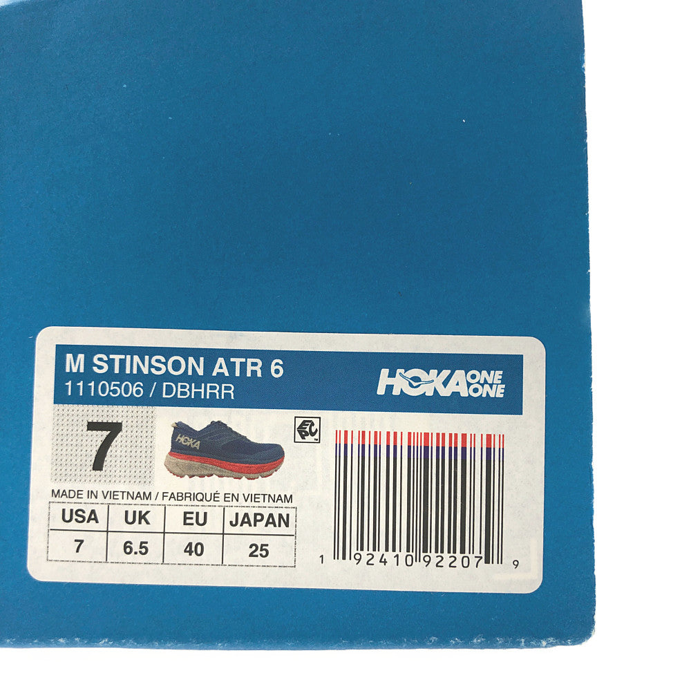 HOKA ONE ONE ホカ オネオネ 1110506 STINSON ATR 6 スティンソン ローカット スニーカー ランニングシューズ ブルー系 US7【中古】
