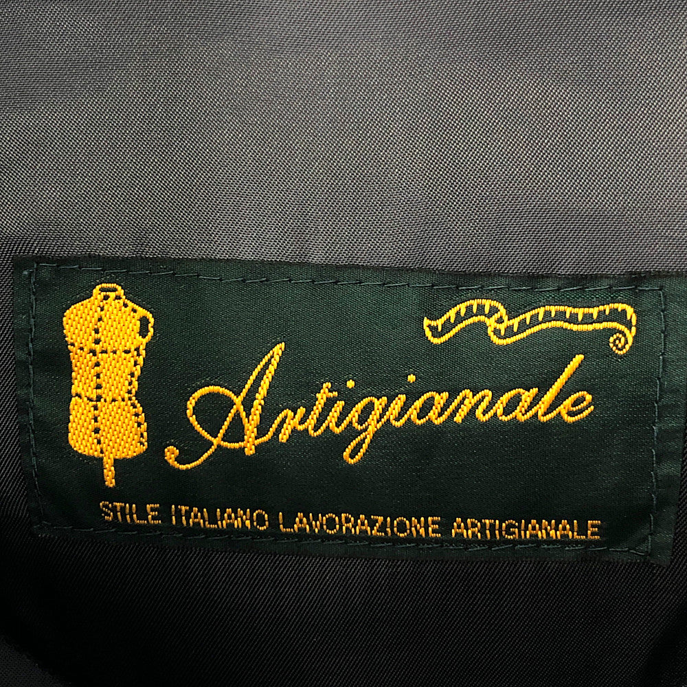 アルティジャナーレ ITAL STYLE イタルスタイル カシミヤ100% ラクーンファー フード付き ダウンコート グレー系 S【中古】