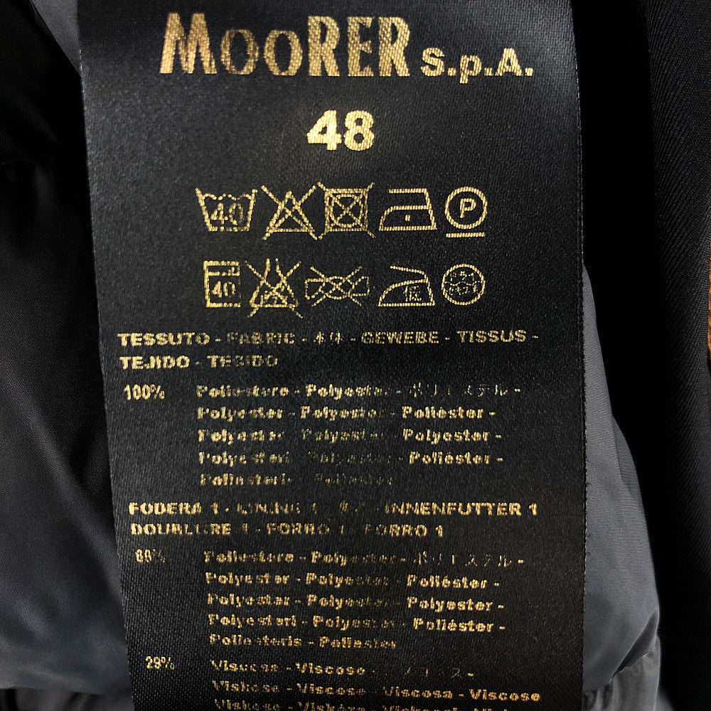 ムーレー 国内正規品 イタリア製 FIESOLE フィエーゾレ ファーフード付き ダウンコート ブラック系 48【中古】