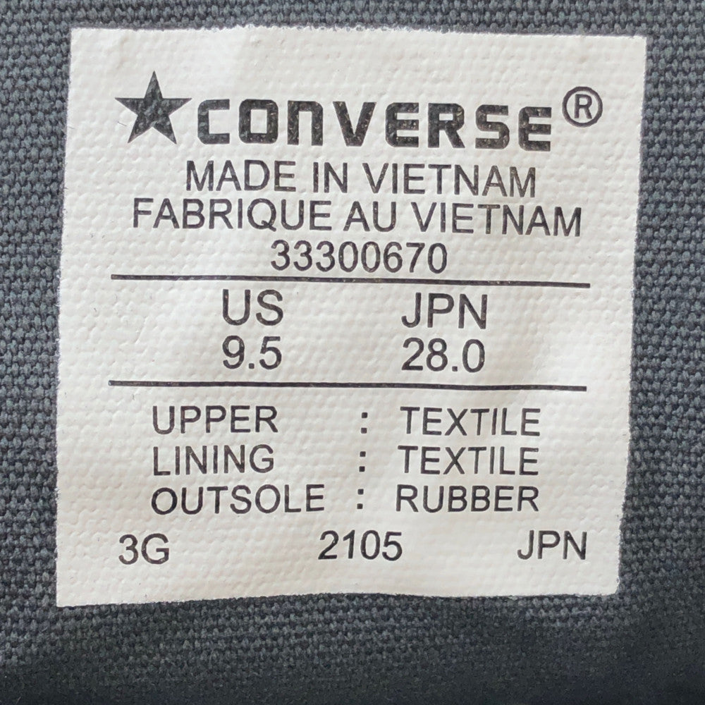 CONVERSE コンバース 33300670 JACKPURCELL GORE-TEX RH MID MMJ ジャックパーセル ゴアテックス ミッドカット キャンバス スニーカー ブラック系 US9.5【新古品】【未使用】【中古】
