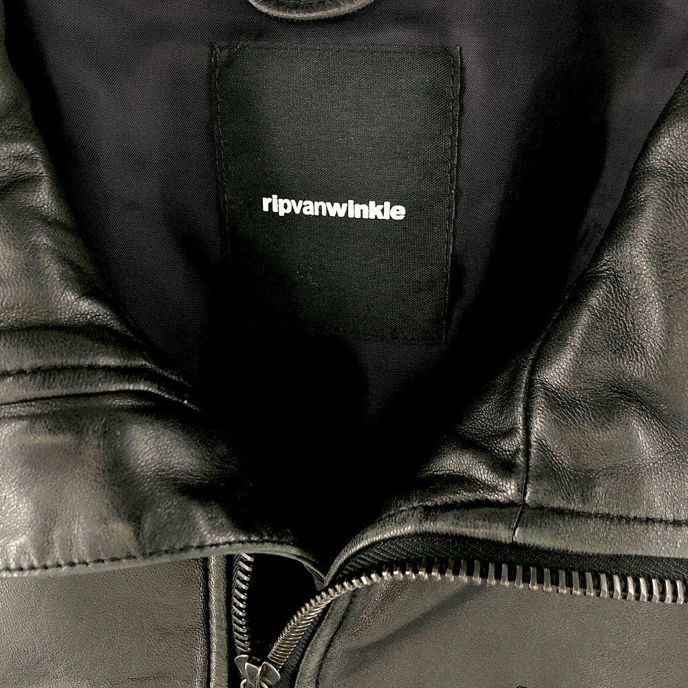ripvanwinkle リップヴァンウィンクル RJ-4001 LEATHER SKI JACKET レザー スキー ジャケット ブラック系 6【中古】