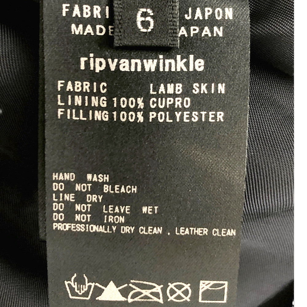 ripvanwinkle リップヴァンウィンクル RJ-4001 LEATHER SKI JACKET レザー スキー ジャケット ブラック系 6【中古】