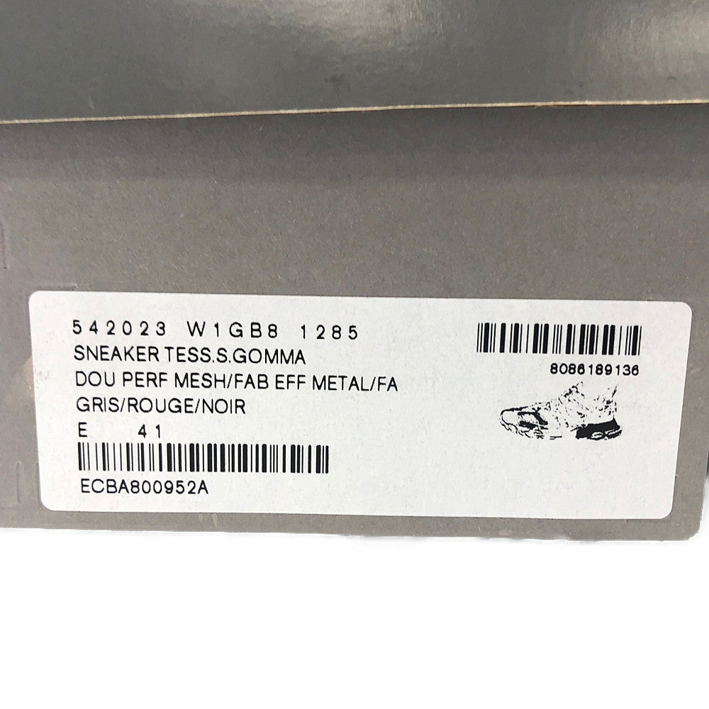 BALENCIAGA バレンシアガ 542023 トラックトレーナー スニーカー グレー系 ブラック系 レッド系 27cm【中古】