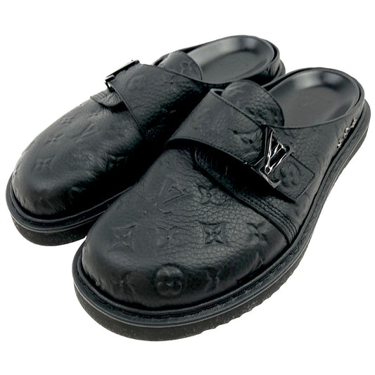 LOUIS VUITTON ルイ・ヴィトン 1AA0CC LV イージー ライン ミュール ブラック系 8【美品】【中古】