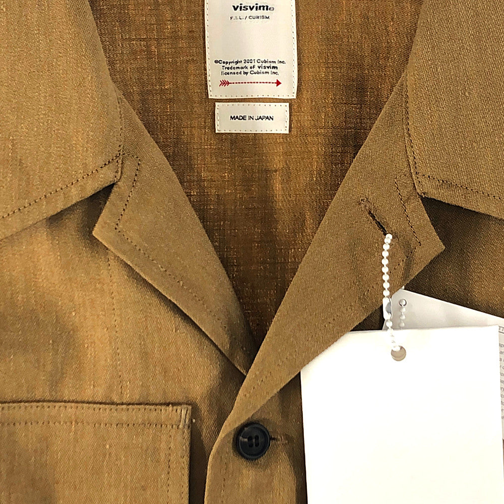 VISVIM ビズビム 22SS 0122105011010 CARDWELL SHIRT L/S (L/W) カードウェル ミリタリー シャツ ブラウン系 3【中古】