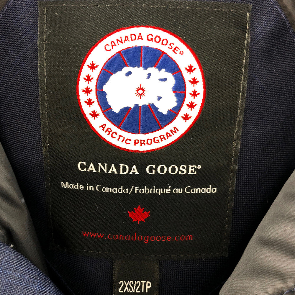 CANADA GOOSE カナダグース 3481JMB 国内正規品 サザビーリーグ EDIFICE エディフィス 別注 CRESTON クレストン ファー パーカ ダウン ジャケット ネイビー系 2XS【中古】