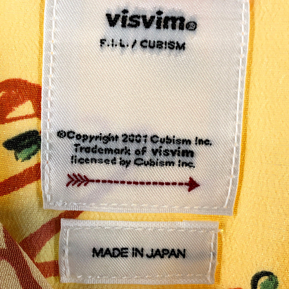 VISVIM ビズビム 0122105011017 WALLIS SHIRT S/S SUNNYBIRD ウォリス シャツ サニーバード 半袖 シャツ イエロー系 2【美品】【中古】