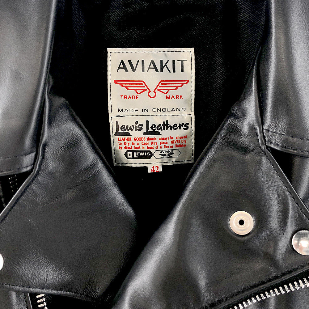 MONCLER モンクレール 国内正規品 7 ジーニアス フラグメント FRAGMENT ルイスレザー Lewis Leathers DWAYNE ドゥエイン サイクロン ホースハイド ダブル ライダース ジャケット ブラック系 42【中古】