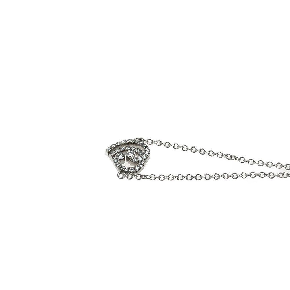 TIFFANY&Co. ティファニー エンチャント ハート ダイヤモンド PT950 シルバー系【美品】【中古】