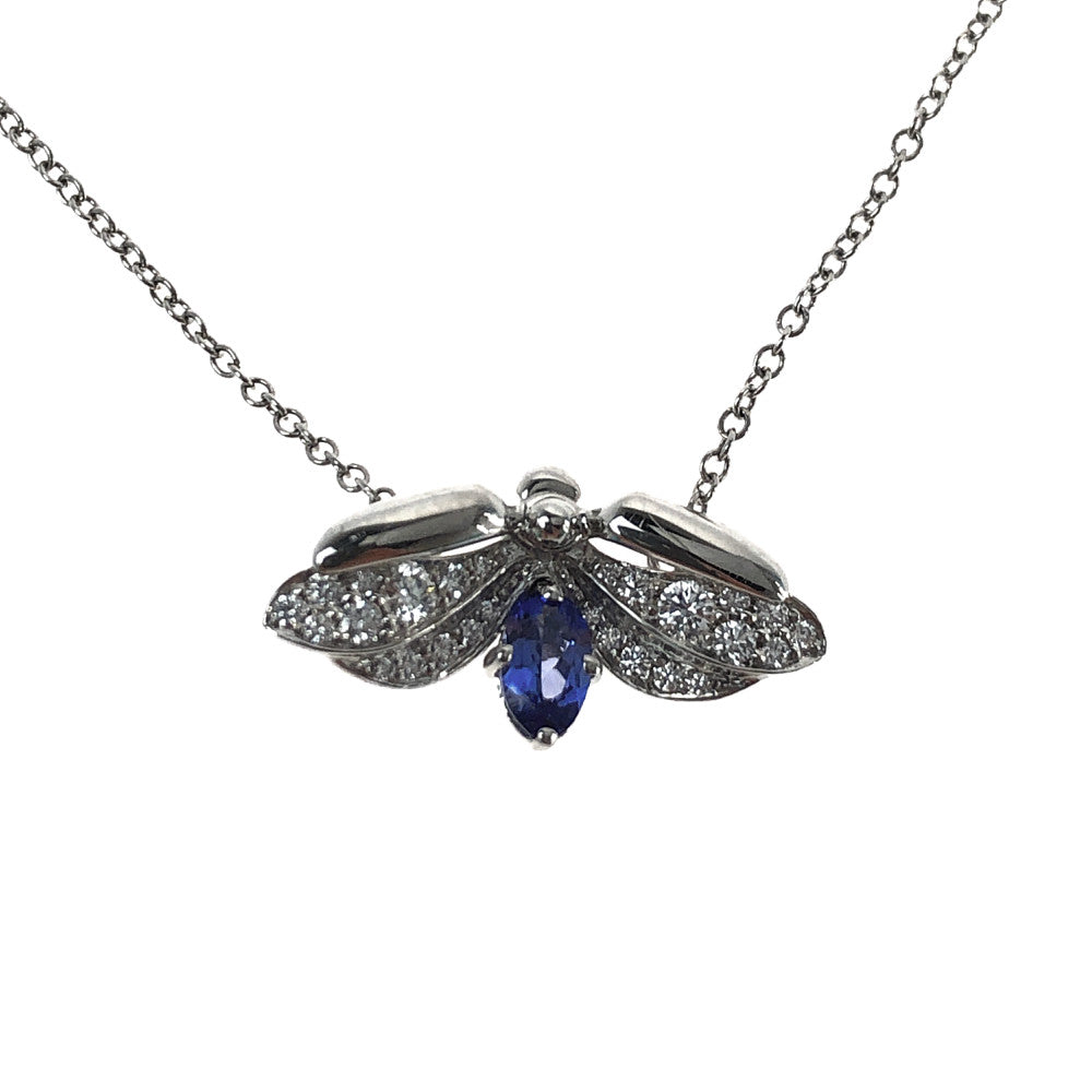 TIFFANY&Co. ティファニー ペーパーフラワー タンザナイト ファイヤーフライ ダイヤモンド Pt950 シルバー系【美品】【中古】