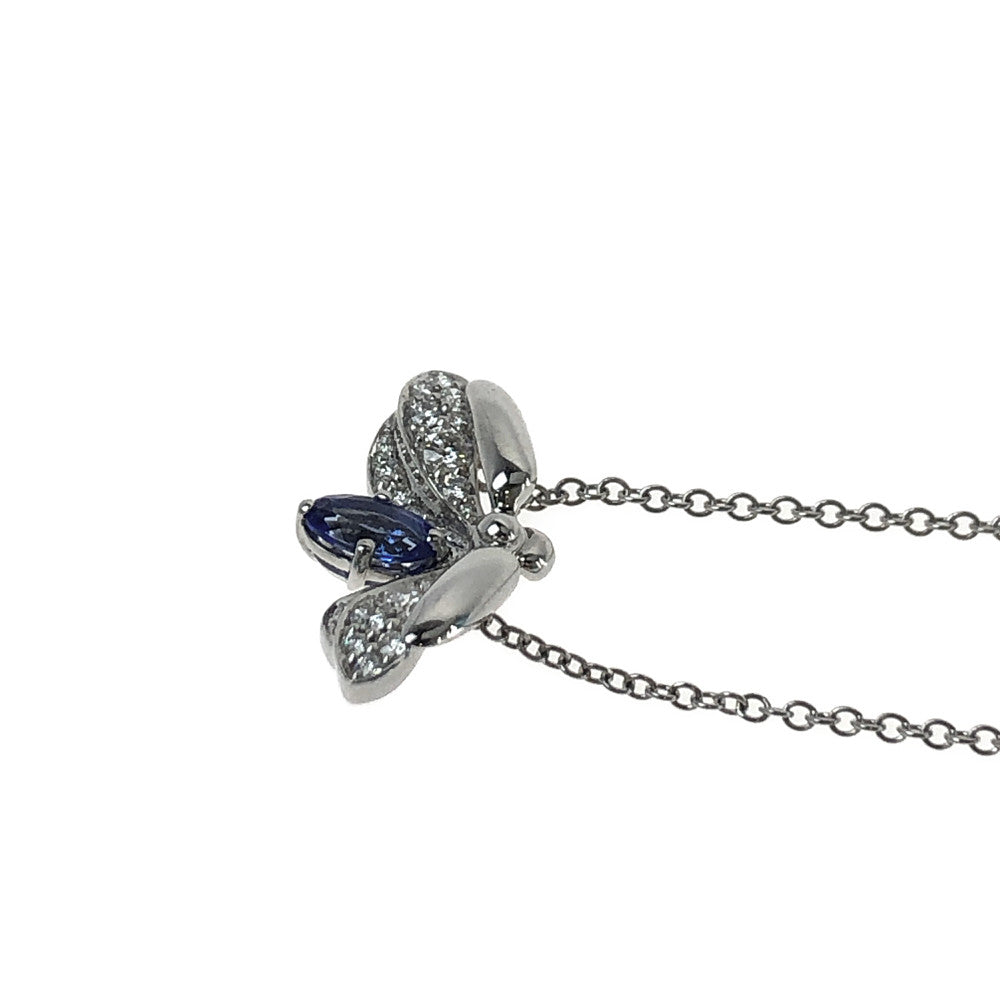 TIFFANY&Co. ティファニー ペーパーフラワー タンザナイト ファイヤーフライ ダイヤモンド Pt950 シルバー系【美品】【中古】