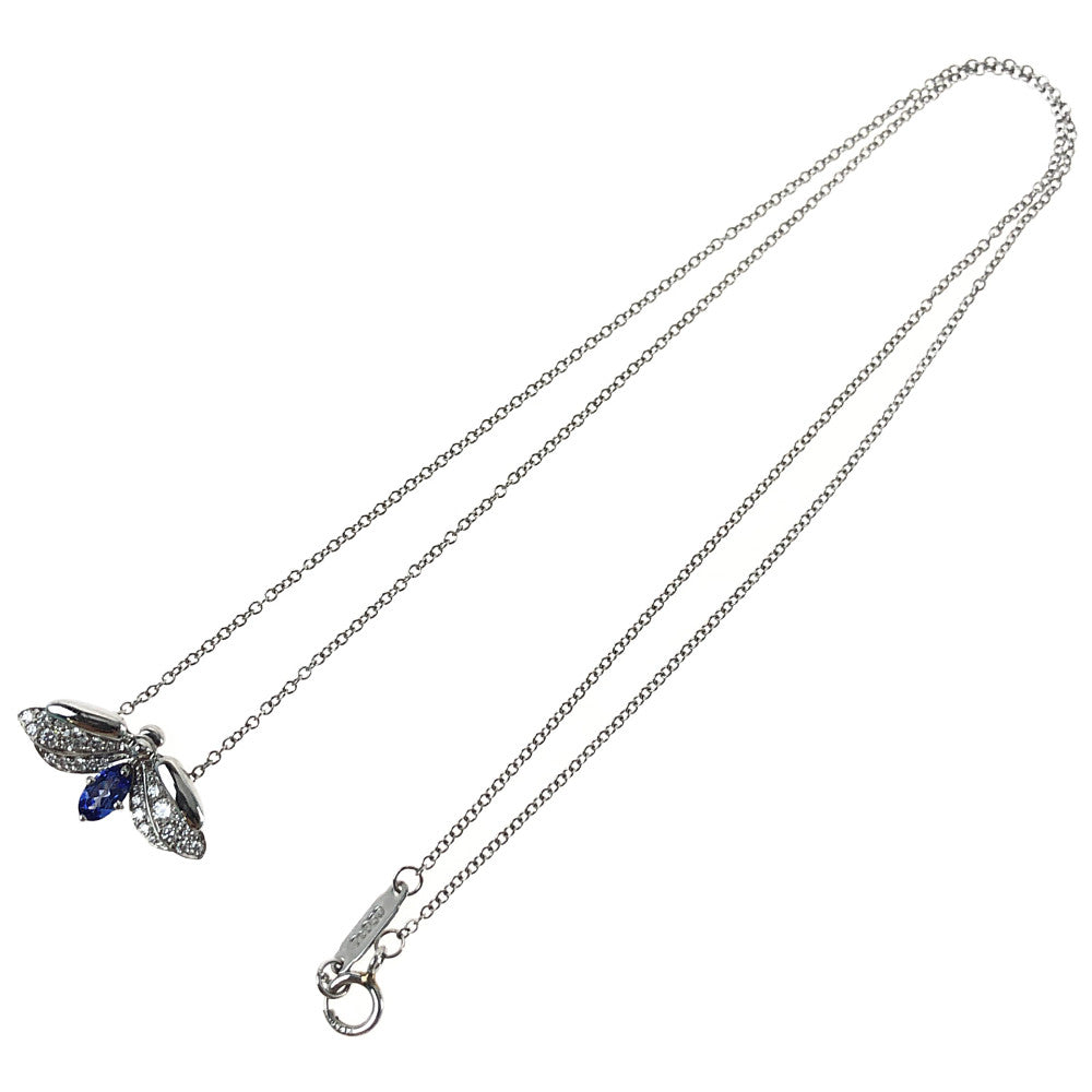 TIFFANY&Co. ティファニー ペーパーフラワー タンザナイト ファイヤーフライ ダイヤモンド Pt950 シルバー系【美品】【中古】