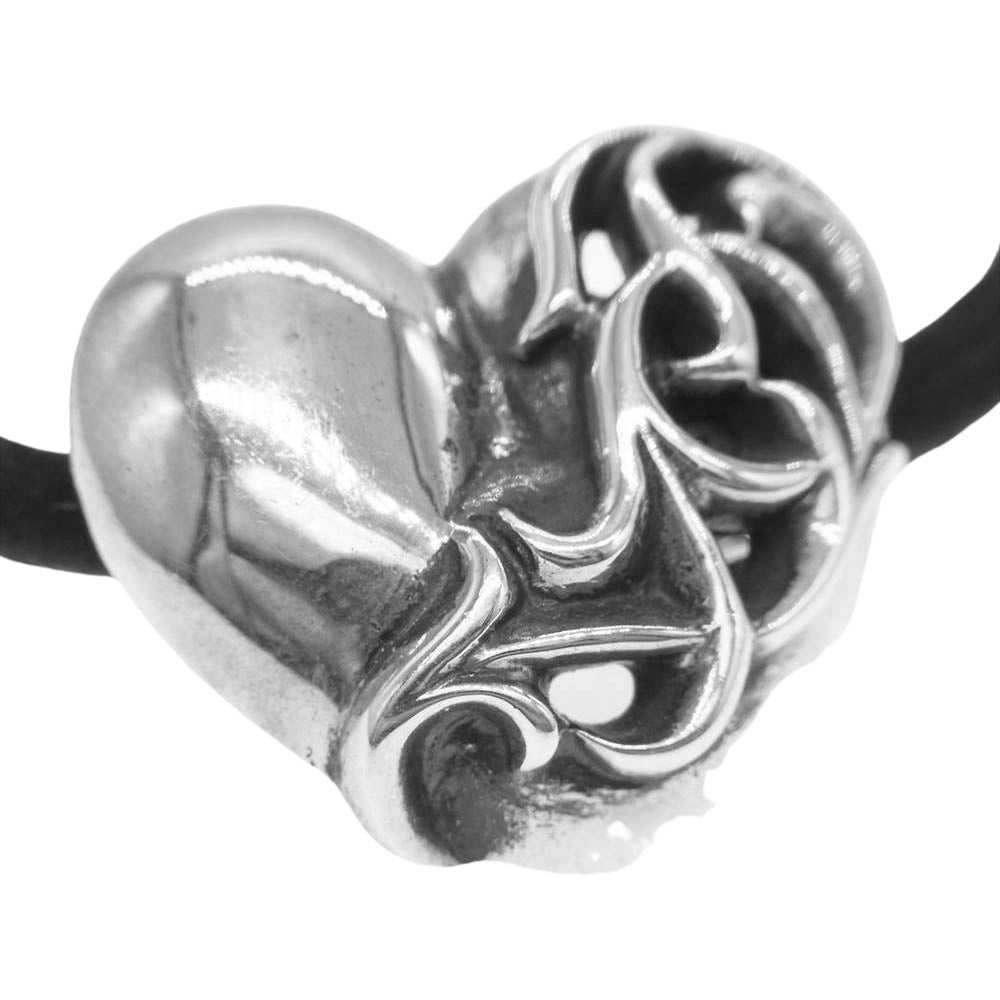 CHROME HEARTS クロムハーツ（原本無） ハートボタン コンチョ ヘアゴム  シルバー系【中古】