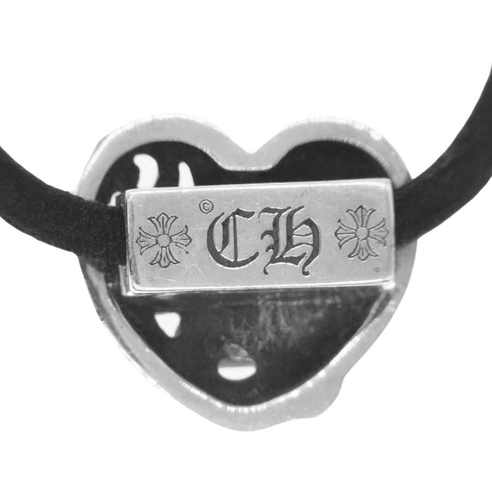 CHROME HEARTS クロムハーツ（原本無） ハートボタン コンチョ ヘアゴム  シルバー系【中古】