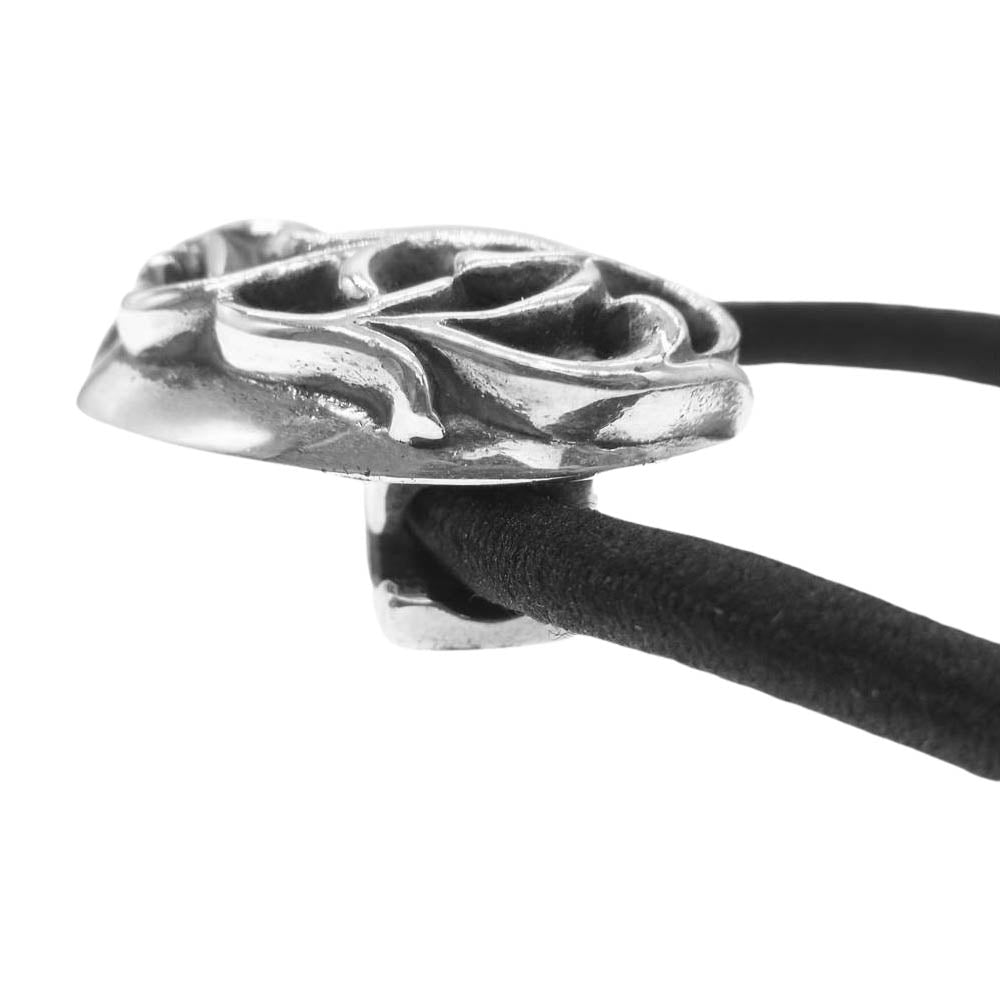 CHROME HEARTS クロムハーツ（原本無） ハートボタン コンチョ ヘアゴム  シルバー系【中古】