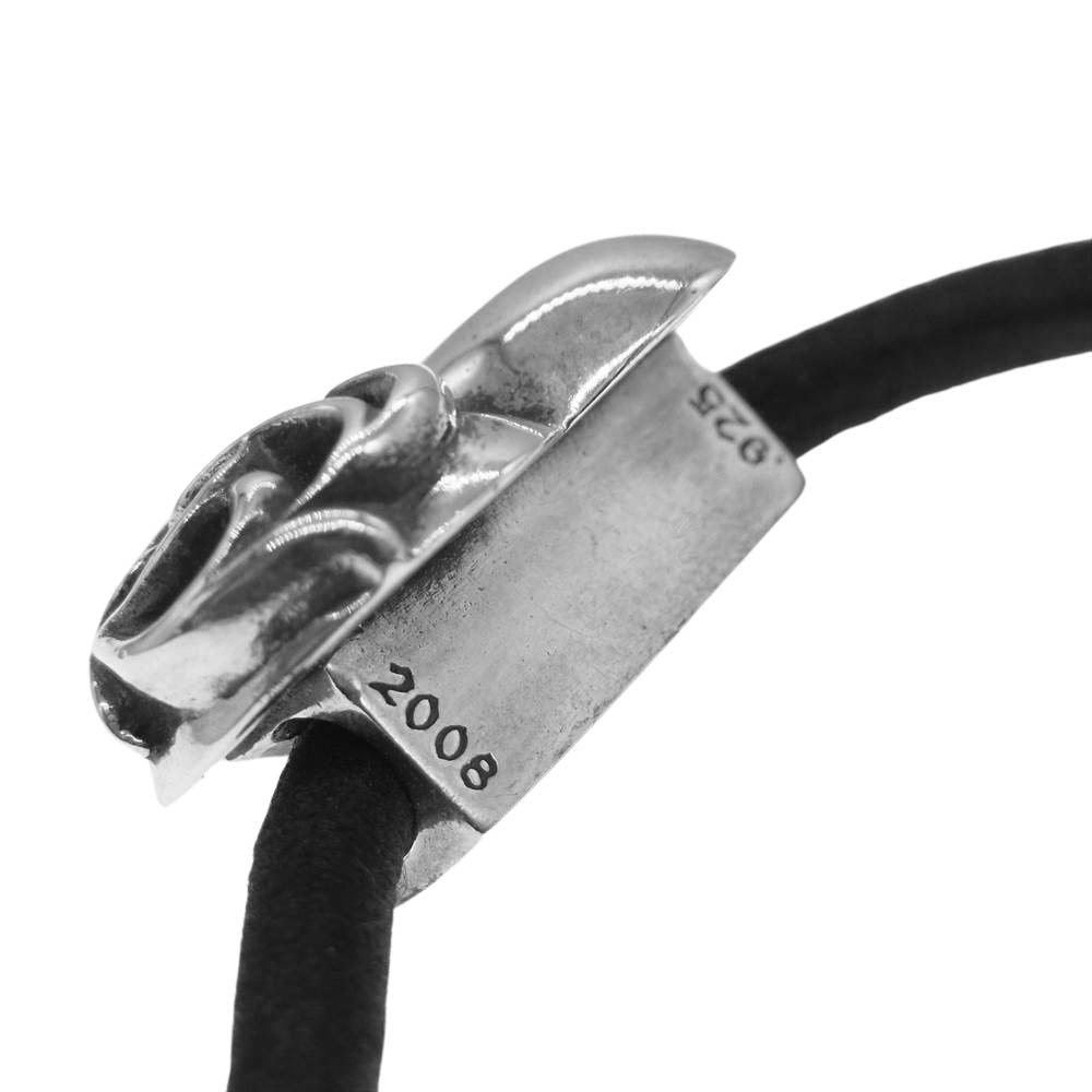 CHROME HEARTS クロムハーツ（原本無） ハートボタン コンチョ ヘアゴム  シルバー系【中古】