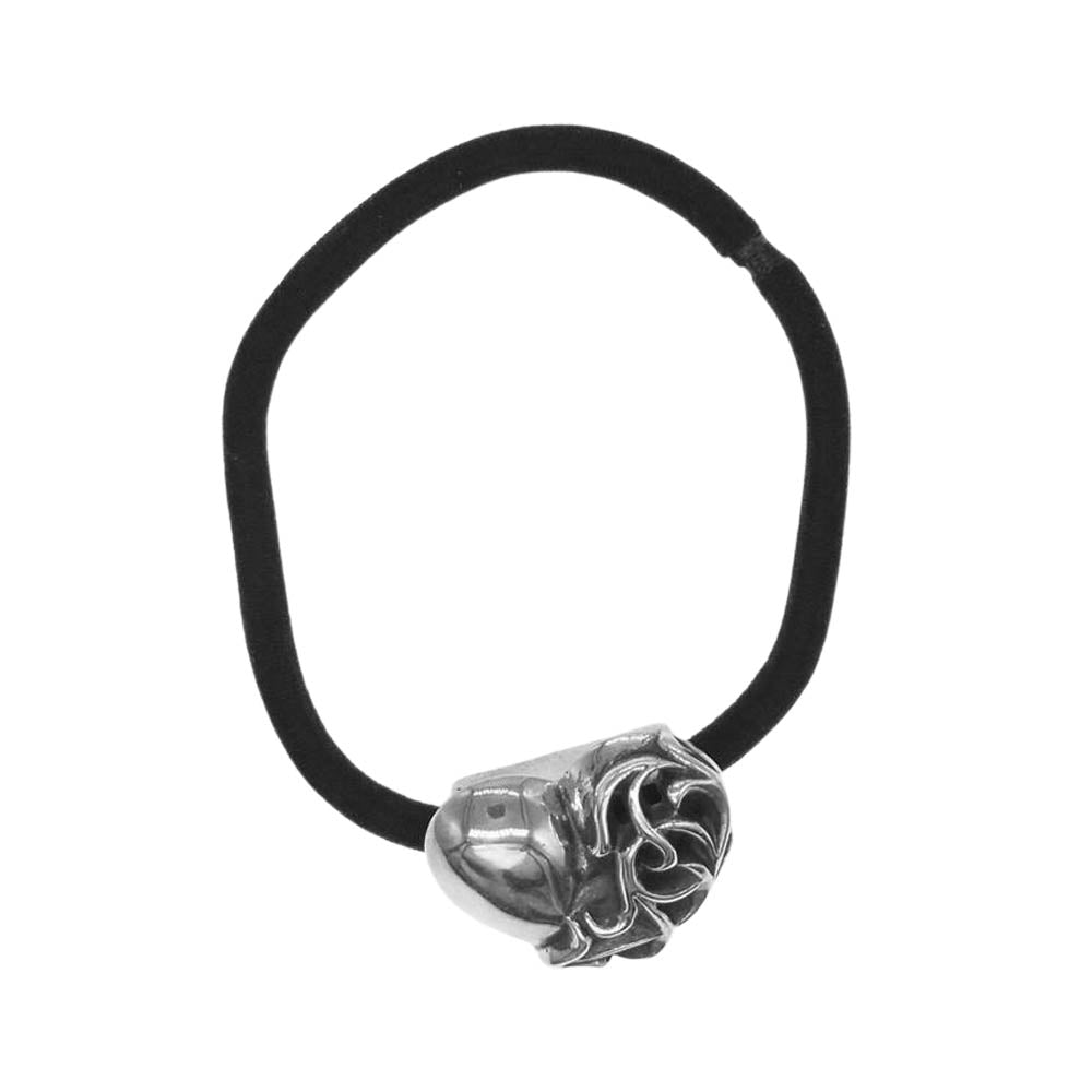 CHROME HEARTS クロムハーツ（原本無） ハートボタン コンチョ ヘアゴム  シルバー系【中古】