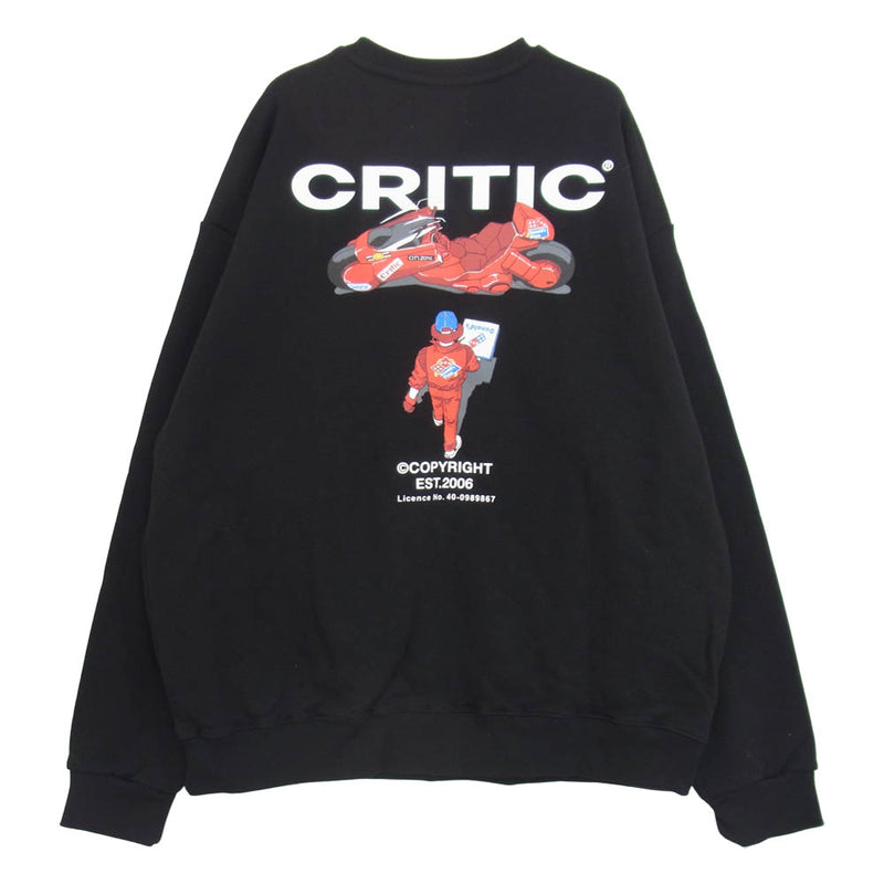 クリティック DELIVERY PSYCHO BUTCHER SWEATSHIRT プリント スウェット ブラック系 L【極上美品】【中古】