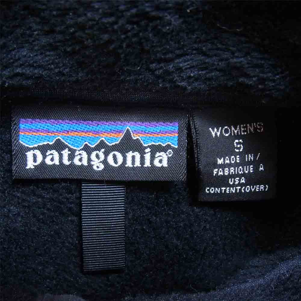 patagonia パタゴニア 02AW 02年 USA製 刺繍ロゴ WOMAN'S R2 フリース ジャケット ブラック系 S【中古】