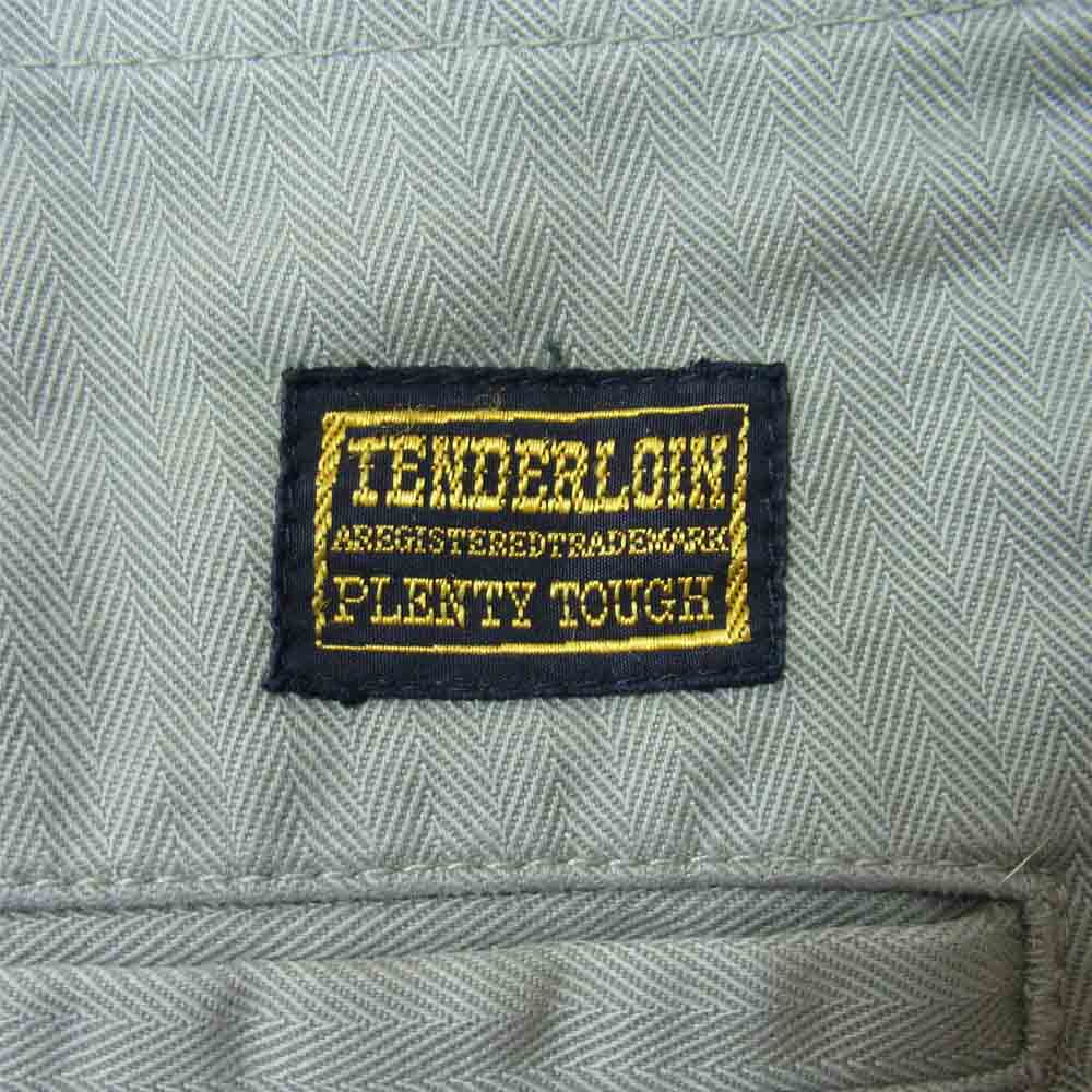TENDERLOIN テンダーロイン T-HERRINGBONE WORK PNT ヘリンボーン ワーク パンツ カーキ系 XL【中古】