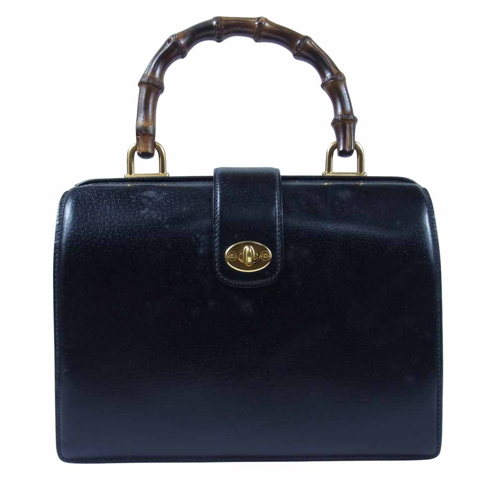 GUCCI グッチ オールド バンブー ダレスバッグ ハンド バッグ イタリア製 ブラック系【中古】