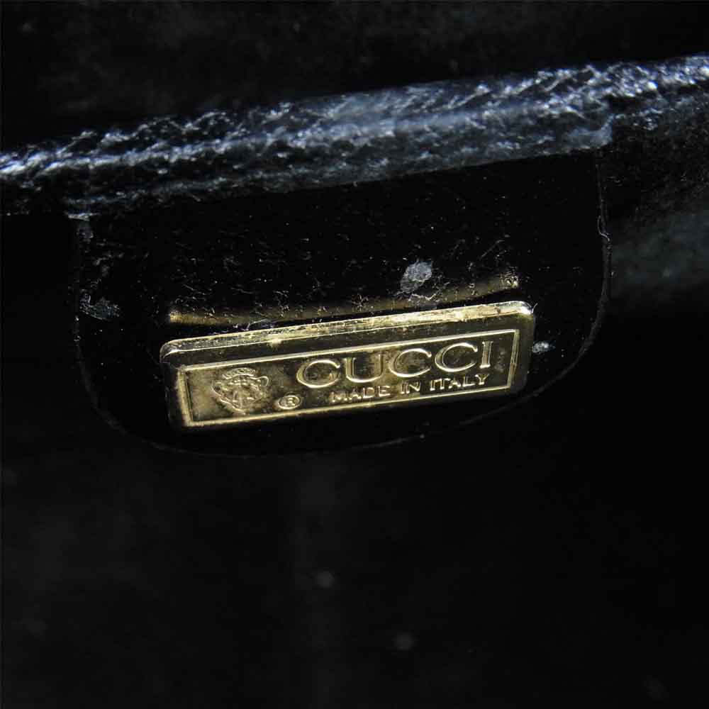 GUCCI グッチ オールド バンブー ダレスバッグ ハンド バッグ イタリア製 ブラック系【中古】