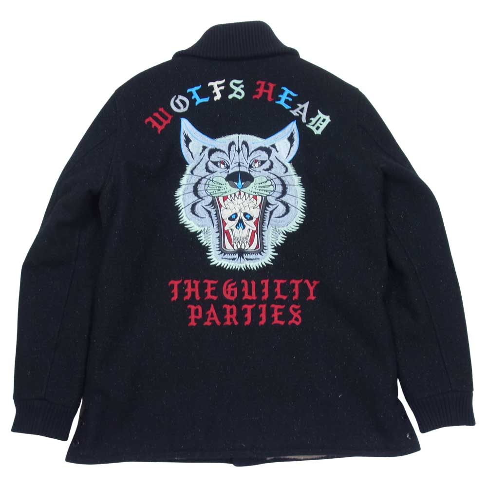 WACKO MARIA ワコマリア × WOLF'S HEAD ウルフズヘッド CAR CLUB JACKET カー クラブ ジャケット ブラック系 L【美品】【中古】