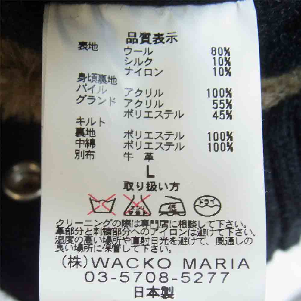 WACKO MARIA ワコマリア × WOLF'S HEAD ウルフズヘッド CAR CLUB JACKET カー クラブ ジャケット ブラック系 L【美品】【中古】