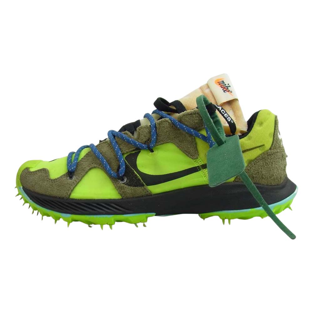 NIKE ナイキ CD8179-300 × OFFWHITE WMNS AIR ZOOM TERRA KIGER 5 OW オフホワイト ウィメンズ ズーム テラ カイガー グリーン系 27.5cm【中古】