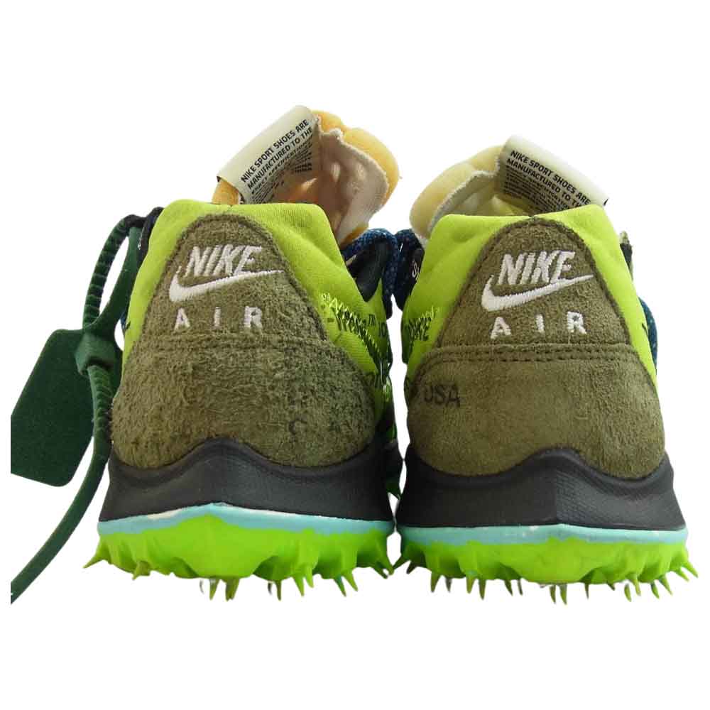 NIKE ナイキ CD8179-300 × OFFWHITE WMNS AIR ZOOM TERRA KIGER 5 OW オフホワイト ウィメンズ ズーム テラ カイガー グリーン系 27.5cm【中古】