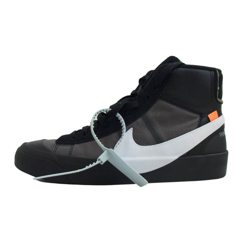 NIKE ナイキ 18AW AA3832-001 × OFF-WHITE THE 10 BLAZER MID オフホワイト ブレザー ミッド ブラック系 27.5cm【美品】【中古】