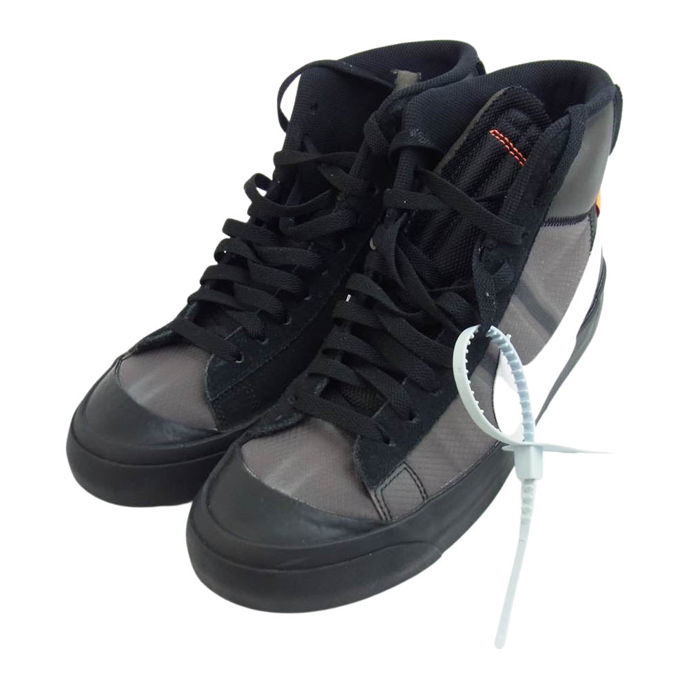 NIKE ナイキ 18AW AA3832-001 × OFF-WHITE THE 10 BLAZER MID オフホワイト ブレザー ミッド ブラック系 27.5cm【美品】【中古】